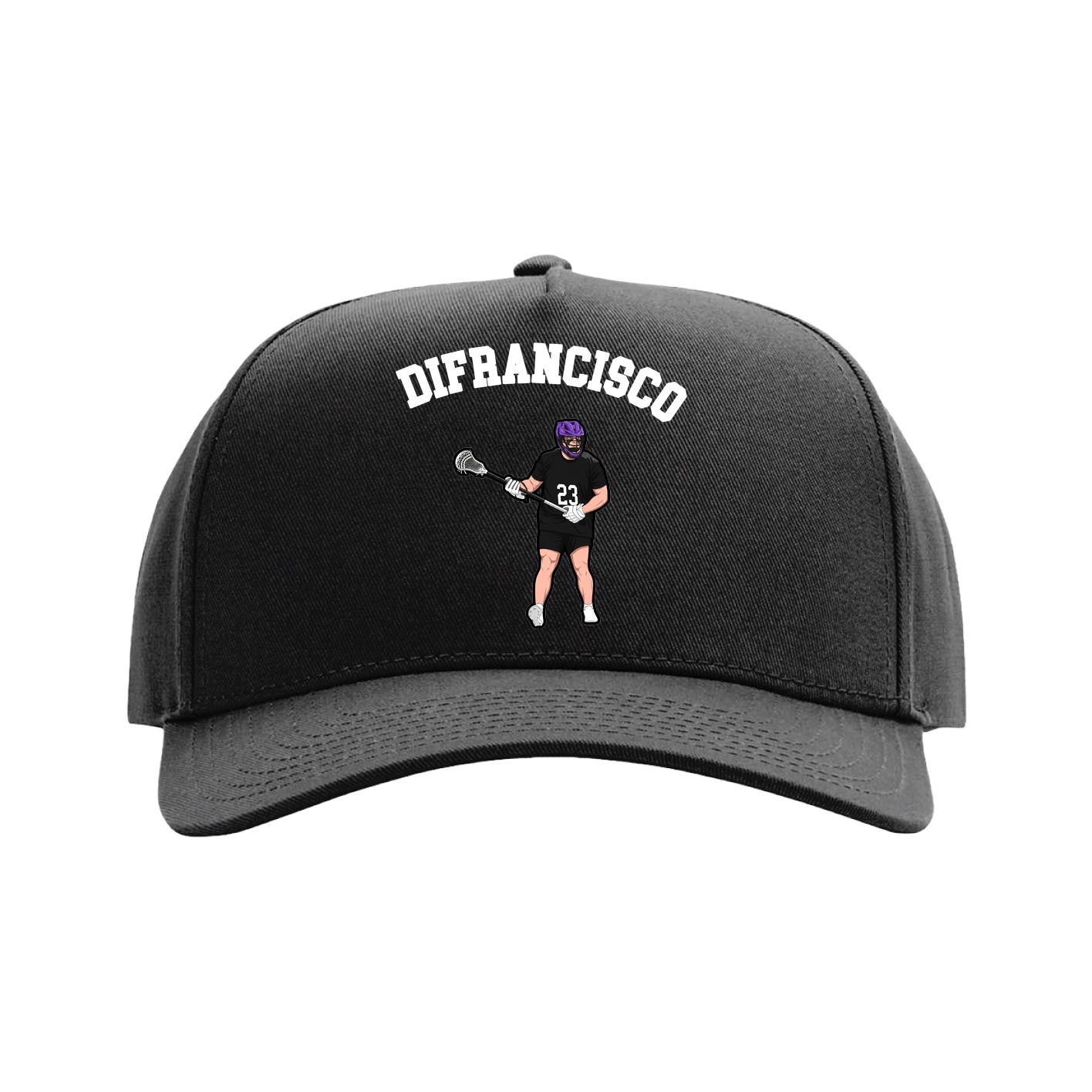 Full Fabric Five-Panel Champ Cap — Shirsey Arch in Black