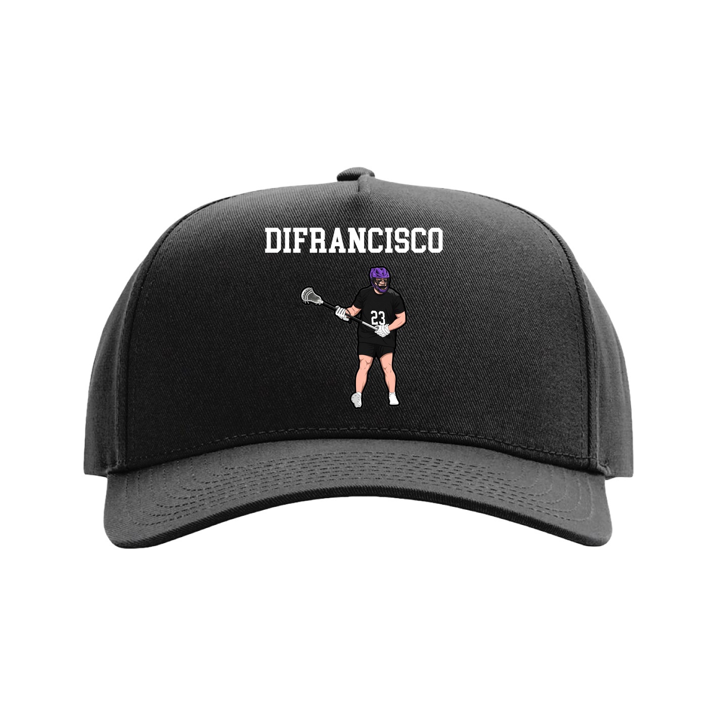 Full Fabric Five-Panel Champ Cap — Shirsey in Black