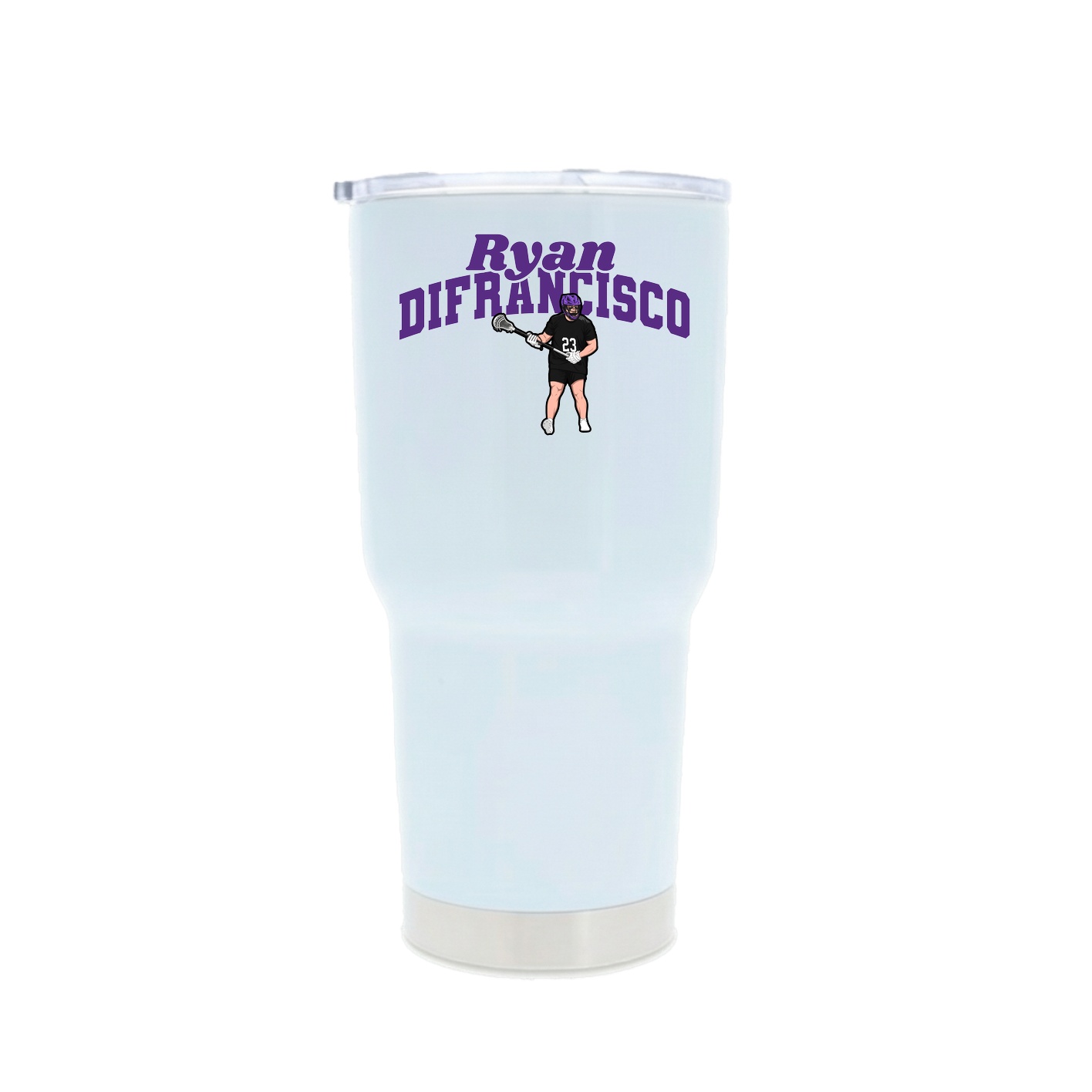 30oz Stainless Steel Tumbler — Signature Arch in White