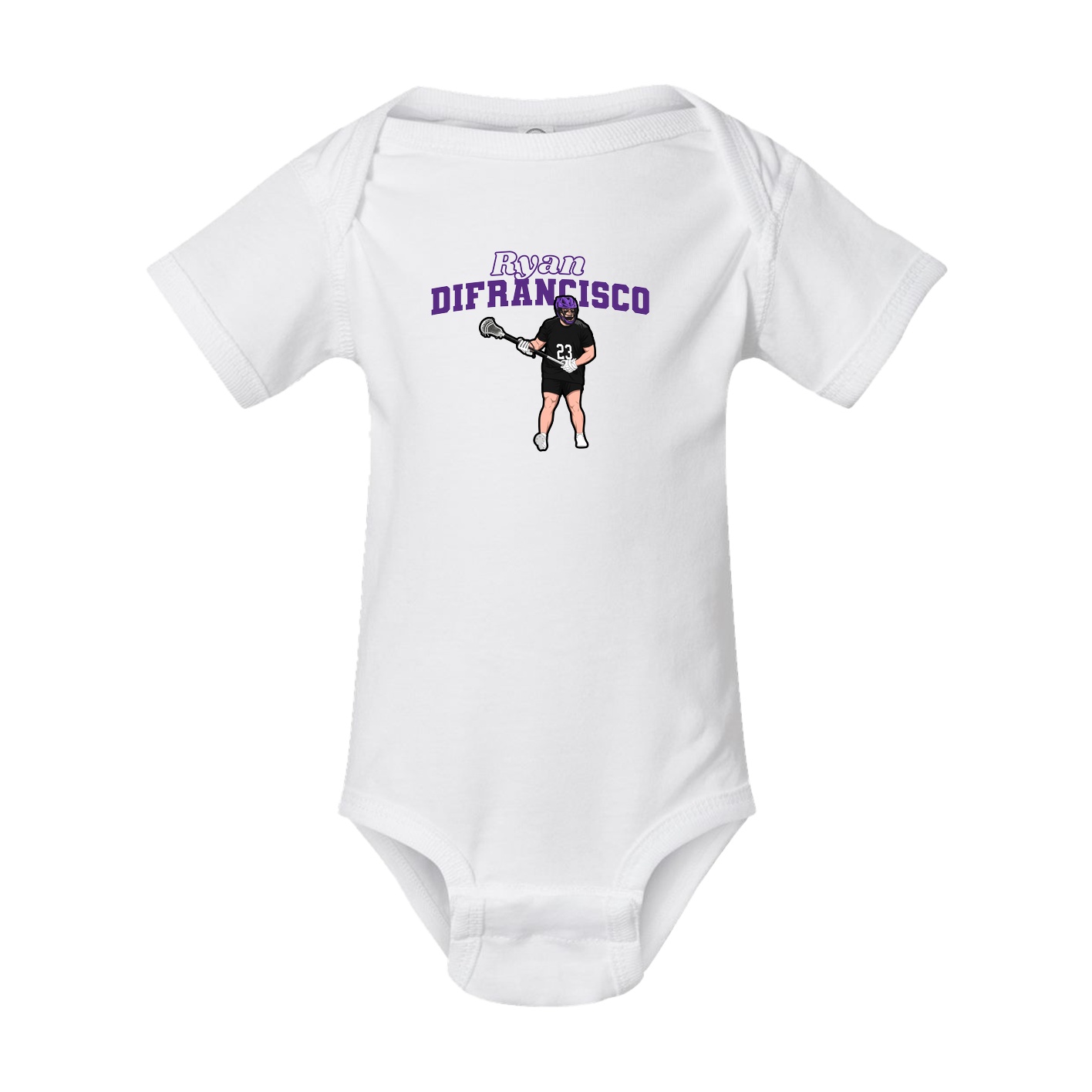 Baby Onesie — Name Arch in White
