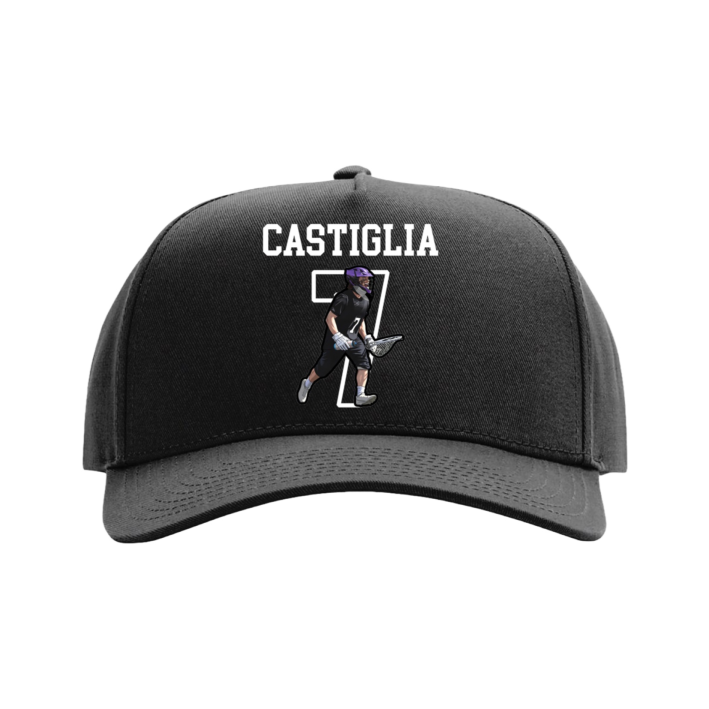 Full Fabric Five-Panel Champ Cap — Shirsey in Black