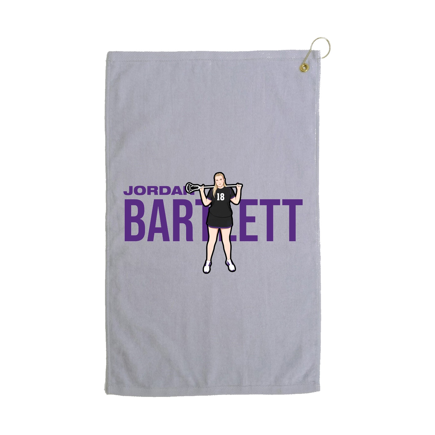Golf Towel — Player Name in Grey
