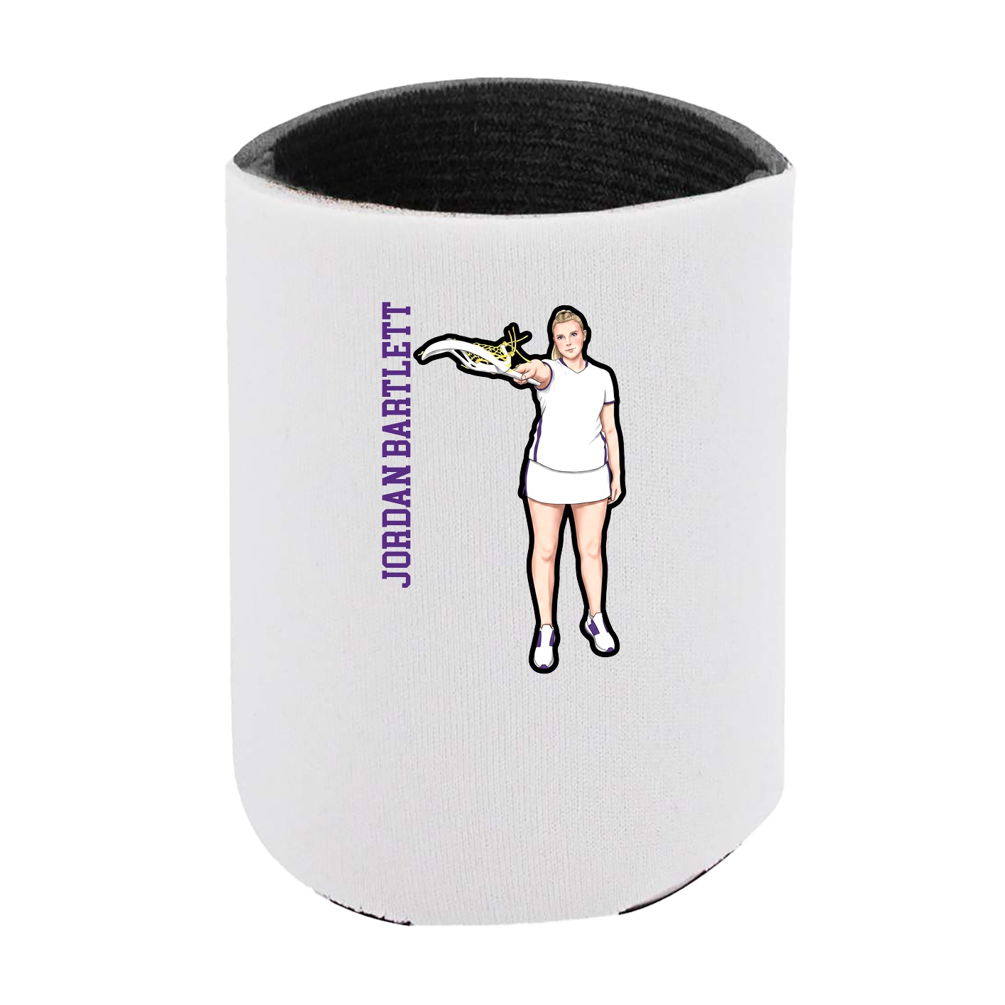 Can Holder — Name Vertical in White