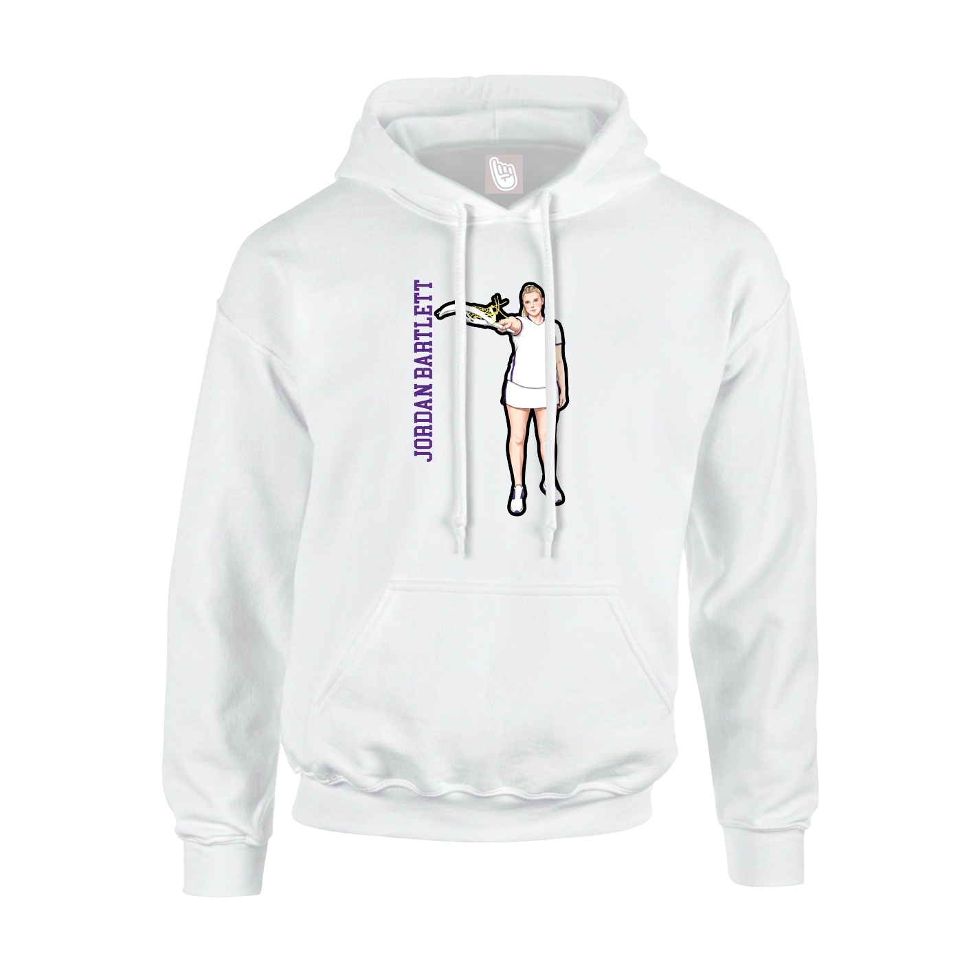 Hoodie — Name Vertical in White