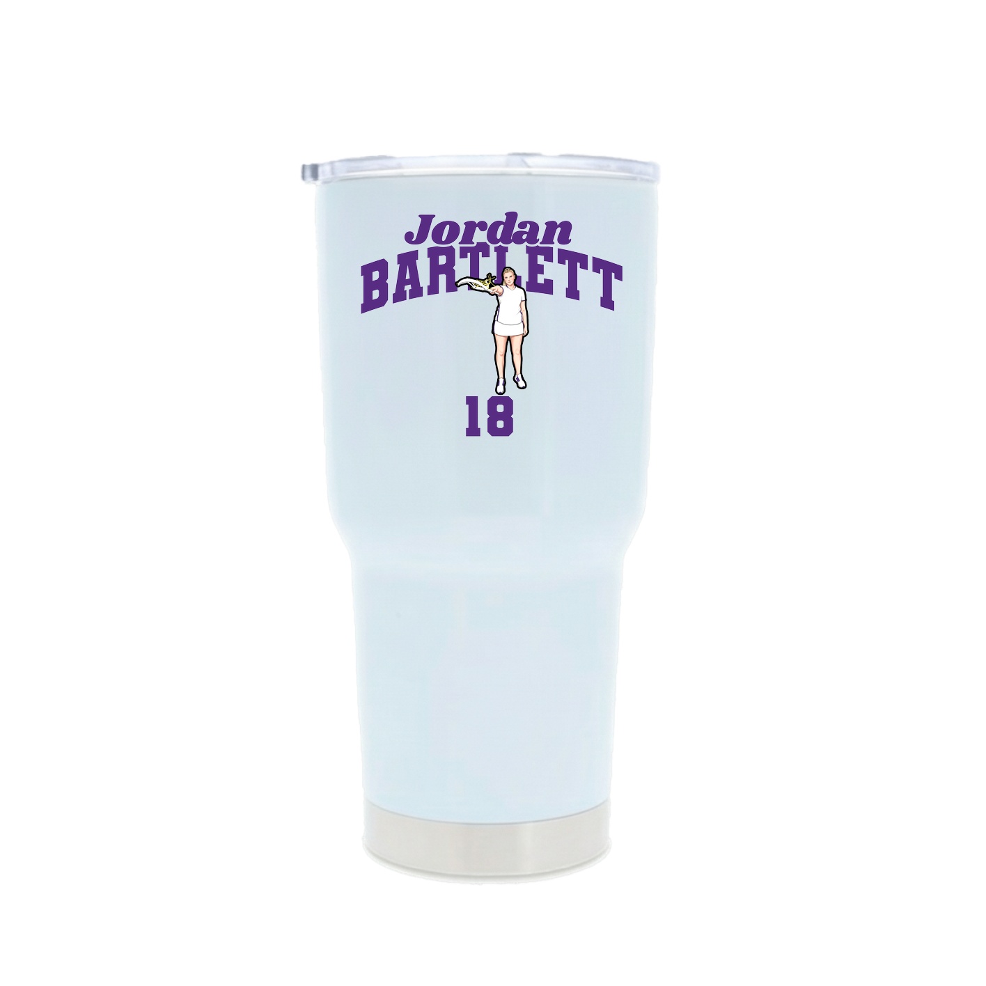 30oz Stainless Steel Tumbler — Signature Arch in White