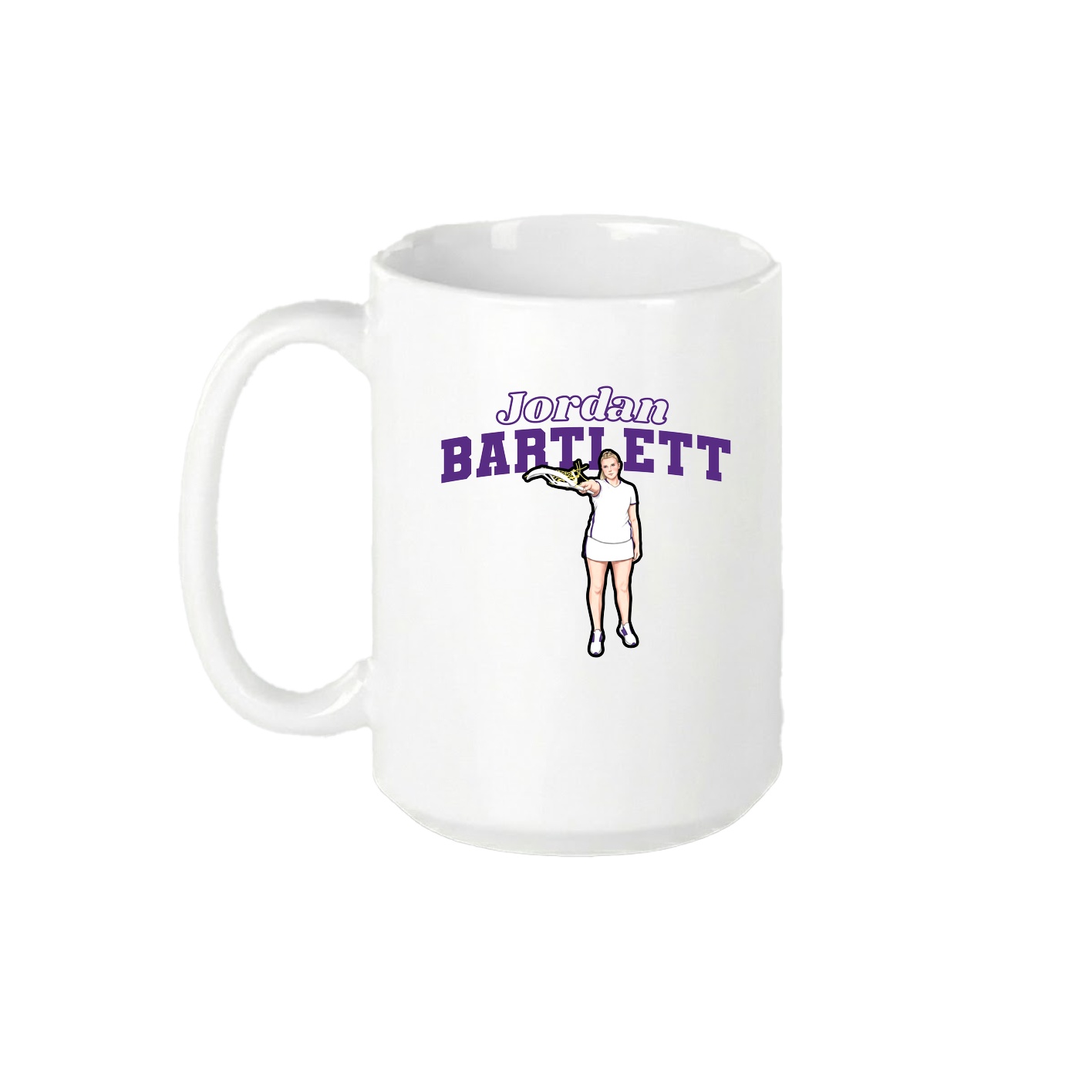 15oz Coffee Mug — Name Arch in White