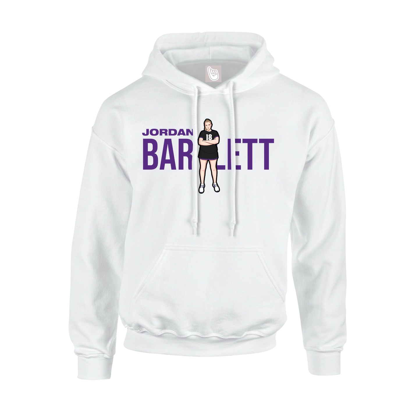 Hoodie — Player Name in White