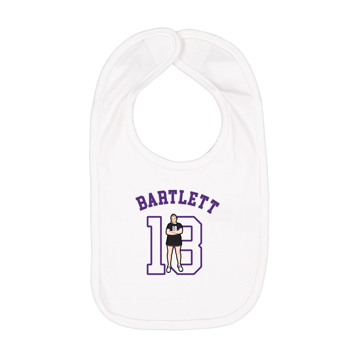 Infant Bib — Shirsey Arch in White