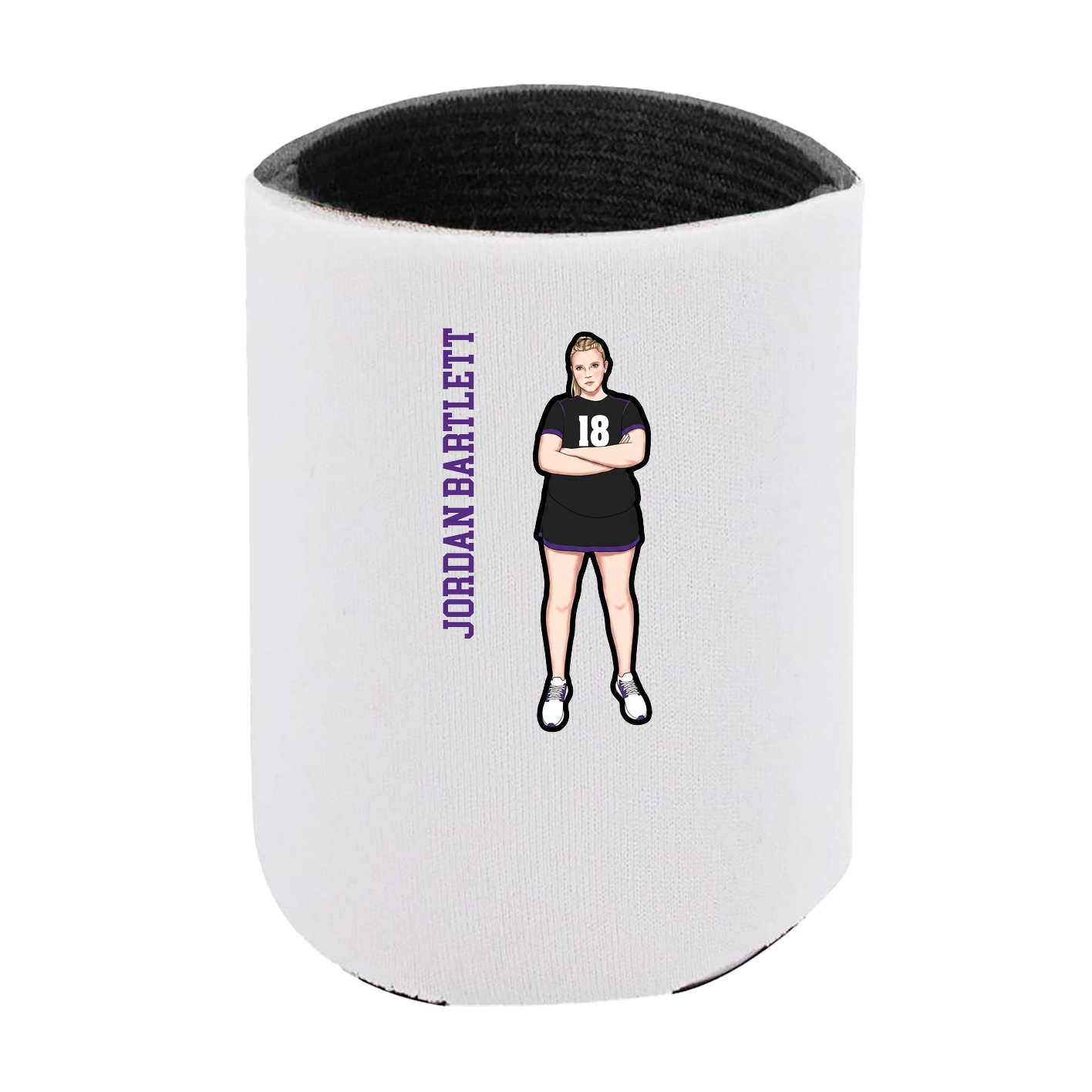 Can Holder — Name Vertical in White