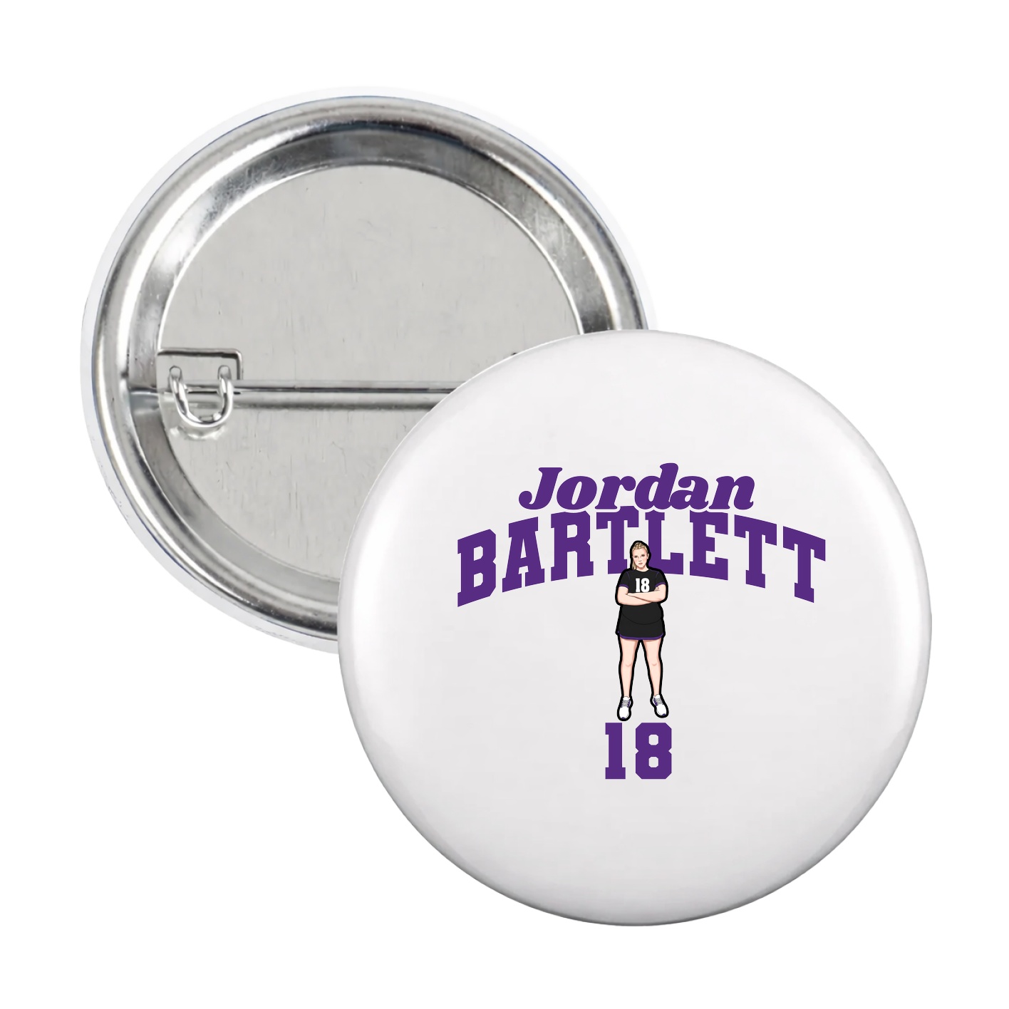 Game Day Button — Signature Arch in White