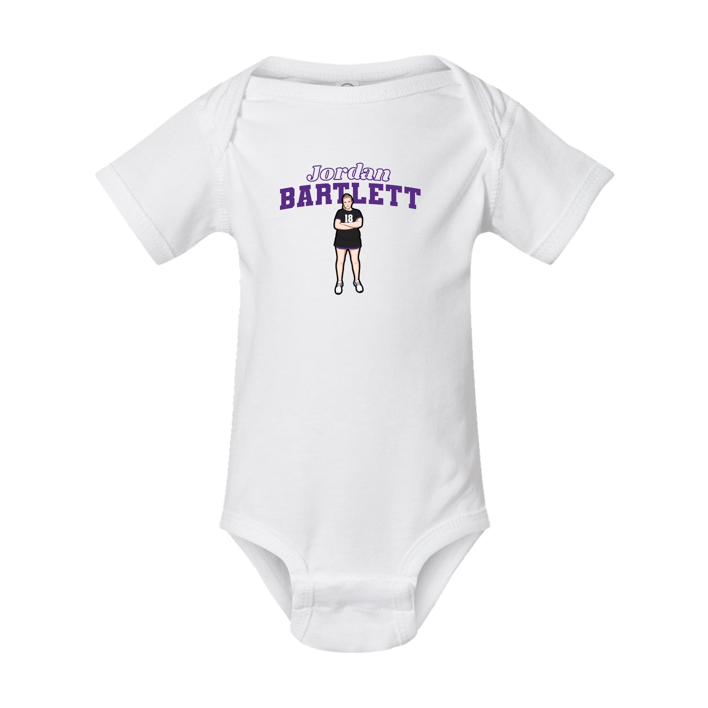 Baby Onesie — Name Arch in White