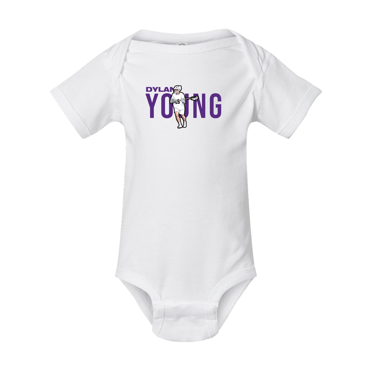 Baby Onesie — Player Name in White