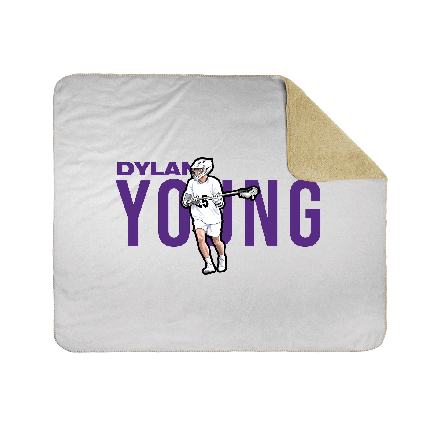 Throw Blanket — Player Name in White