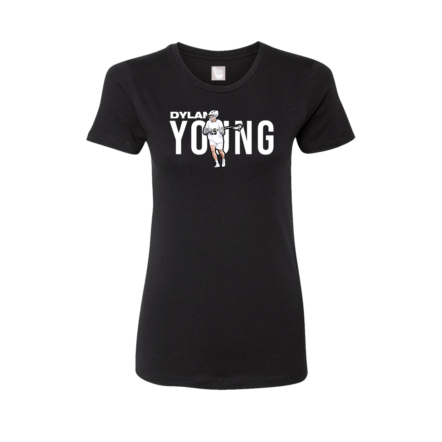 Fitted Women's Tee — Player Name in Black