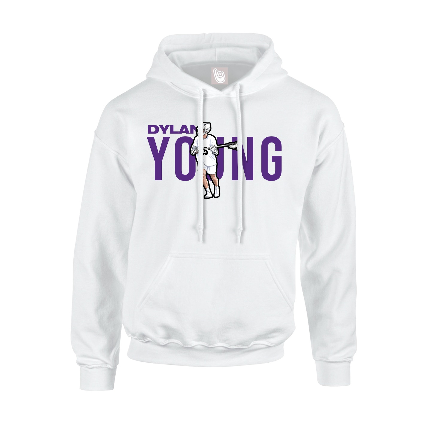 Youth Hoodie — Player Name in White
