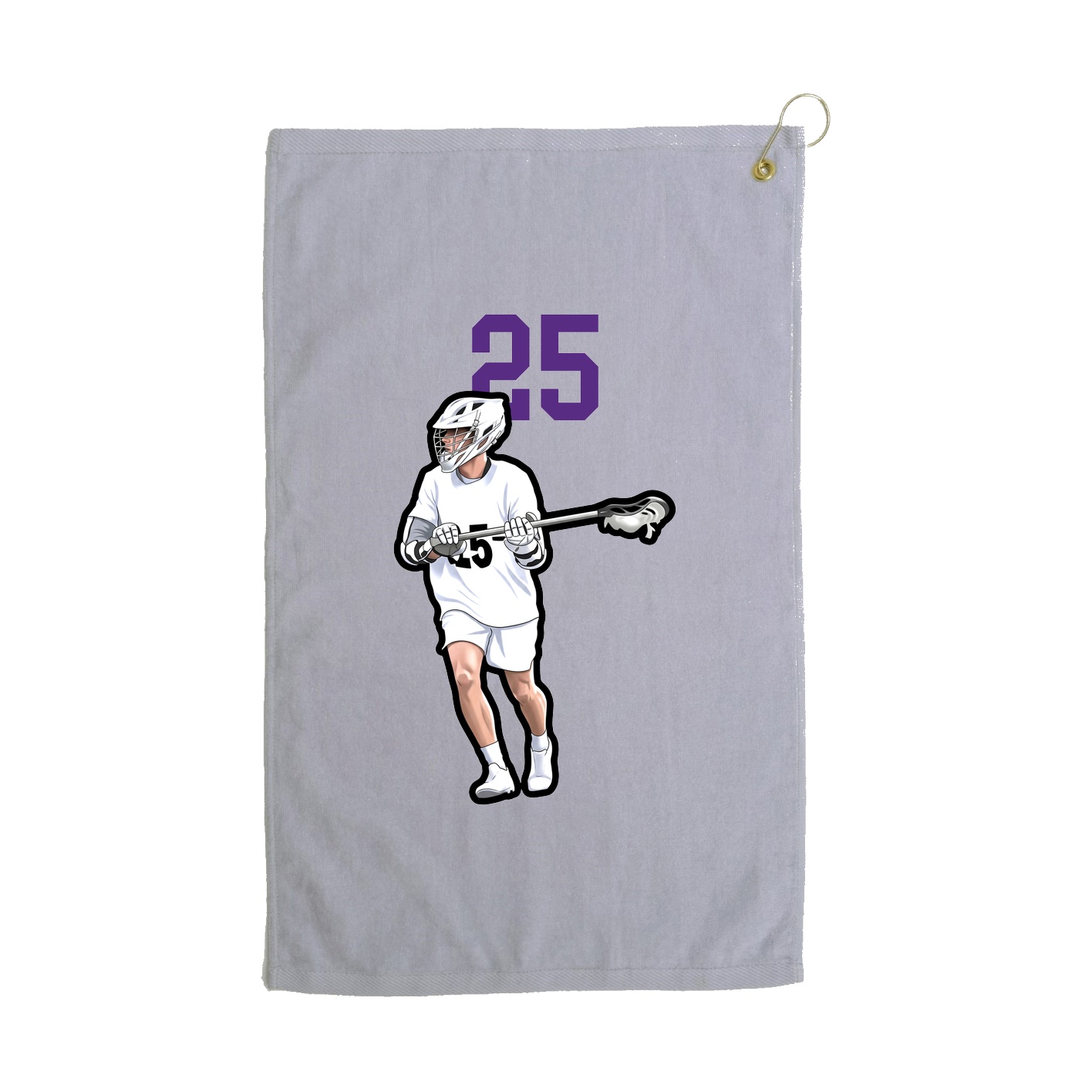 Golf Towel — Number Top in Grey