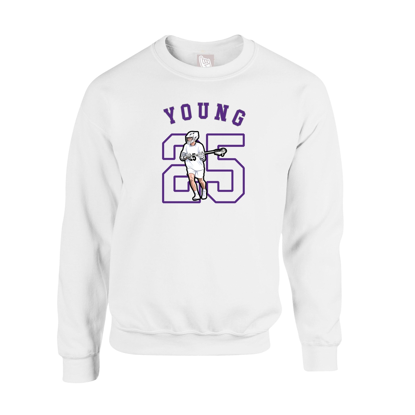 Fleece Crew — Shirsey Arch in White