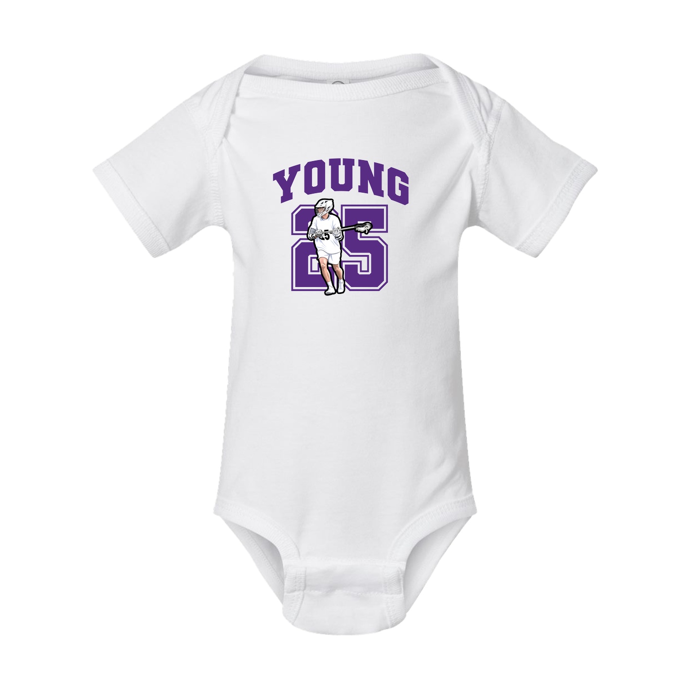 Baby Onesie — Number in White