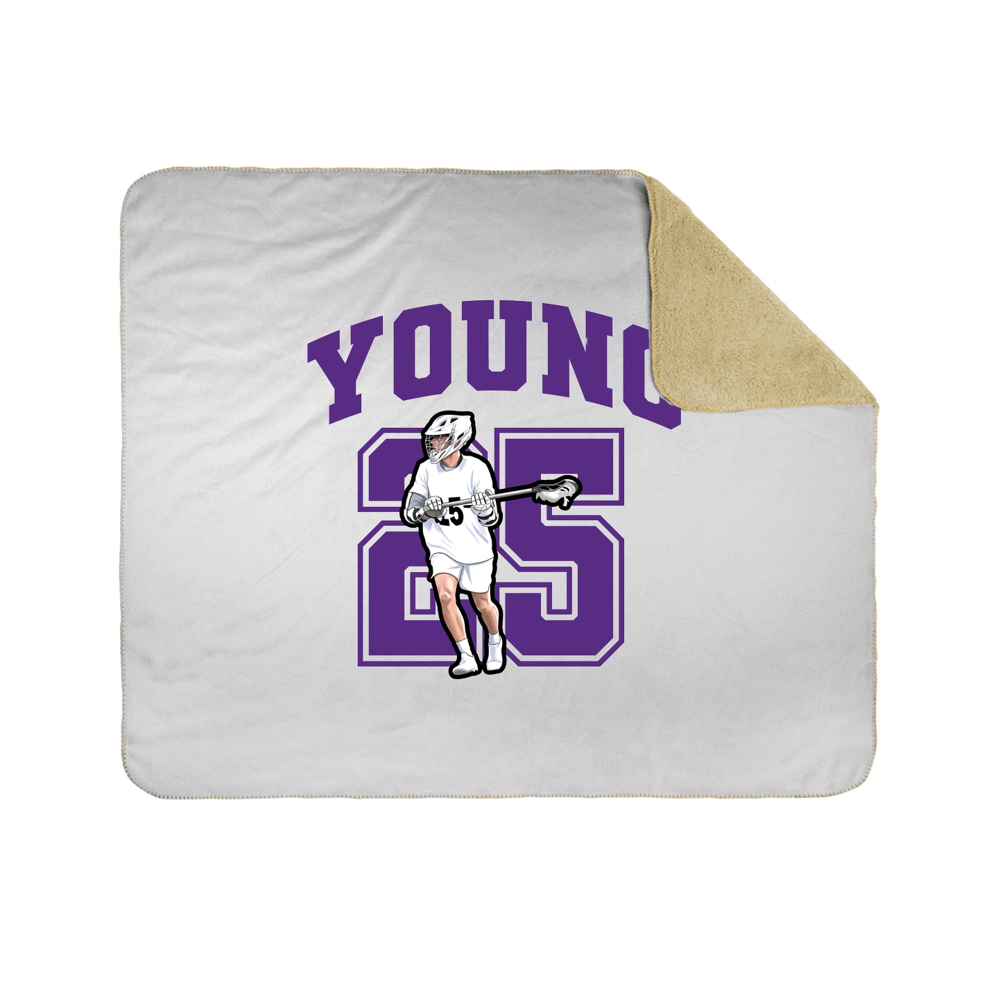 Throw Blanket — Number in White