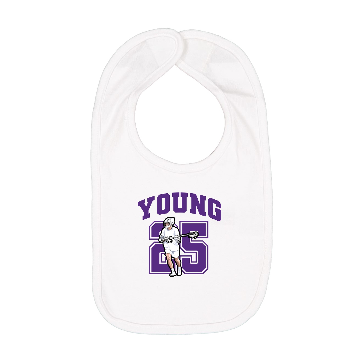 Infant Bib — Number in White