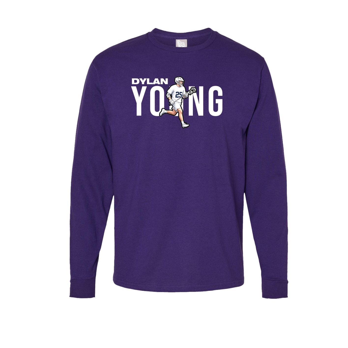 Long Sleeve Tee — Player Name in Purple