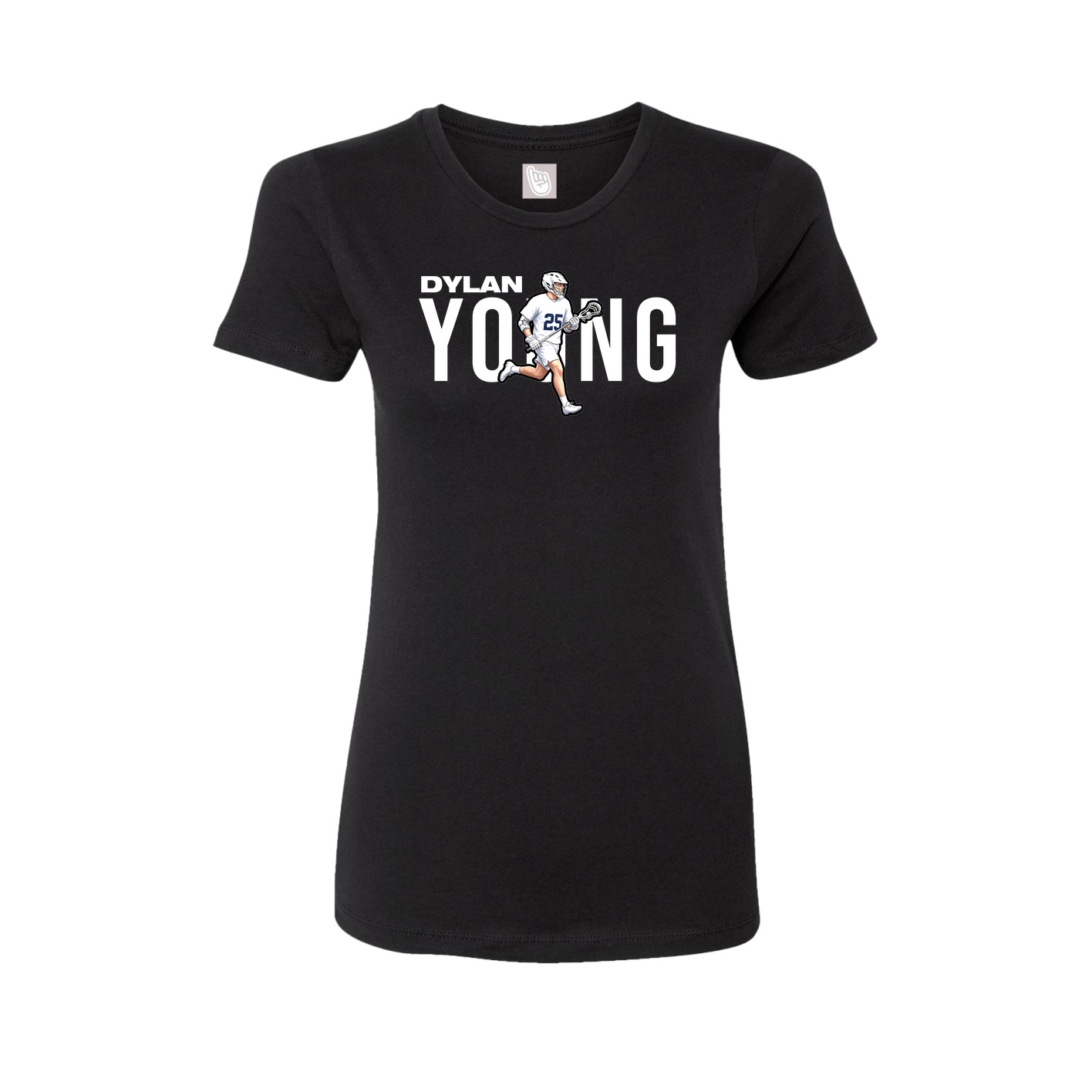 Fitted Women's Tee — Player Name in Black