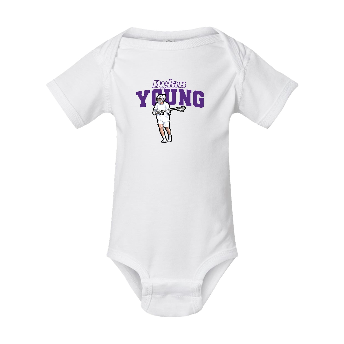 Baby Onesie — Name Arch in White