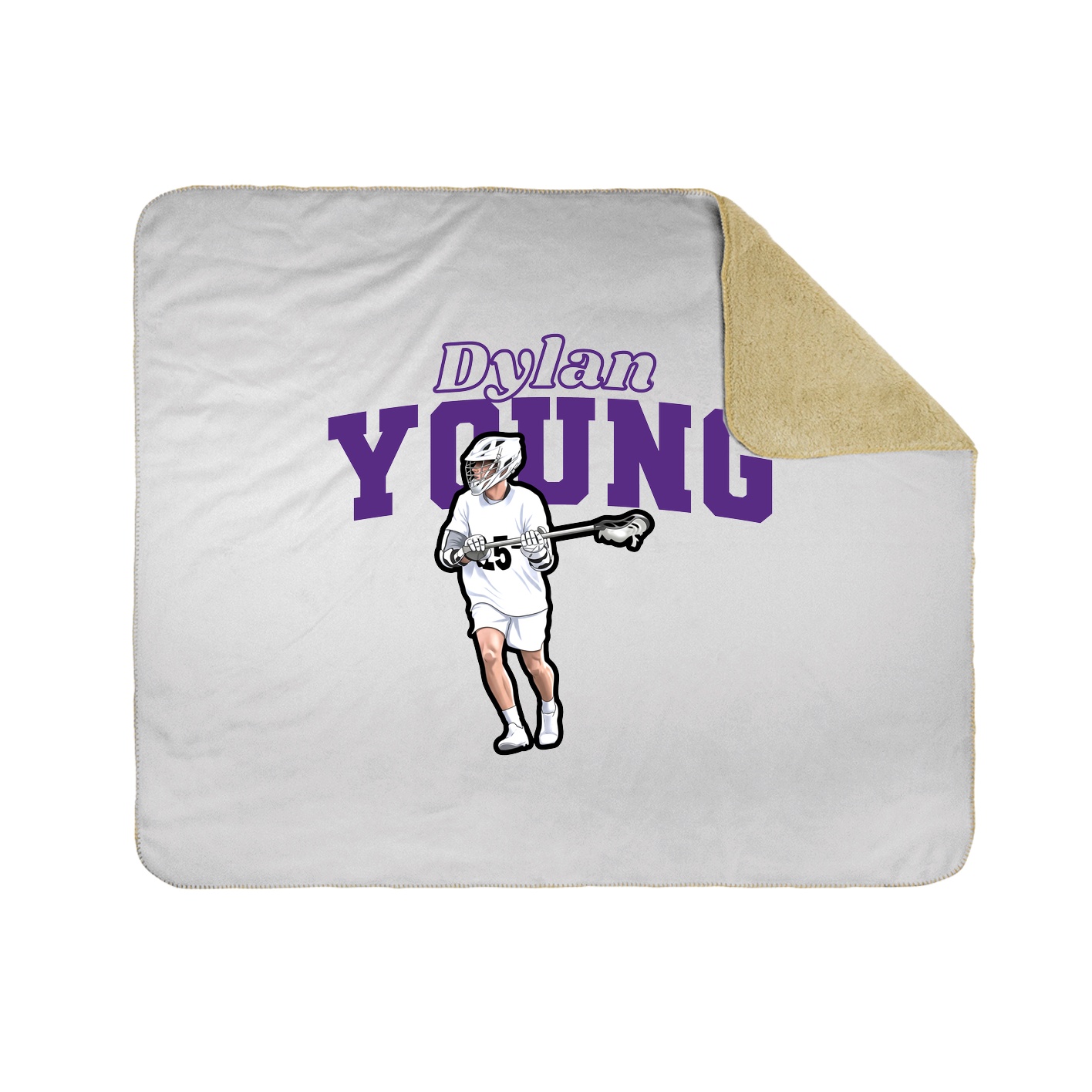 Throw Blanket — Name Arch in White