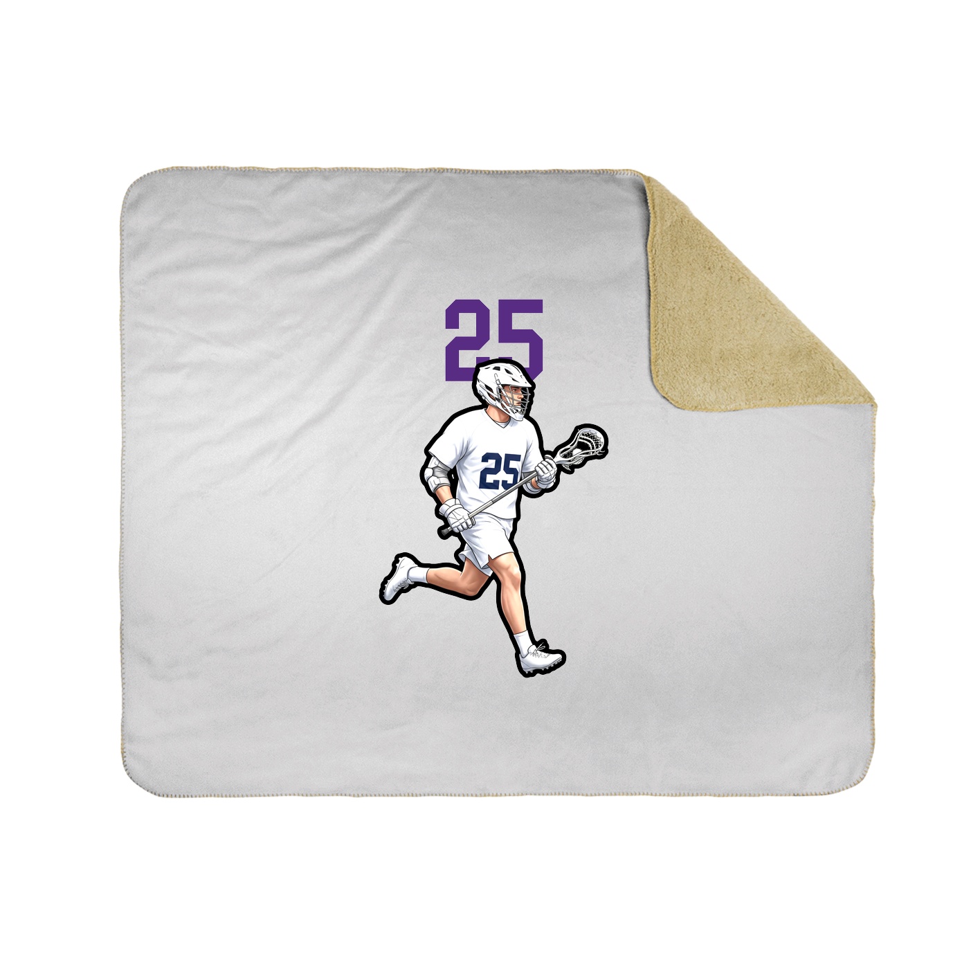 Throw Blanket — Number Top in White