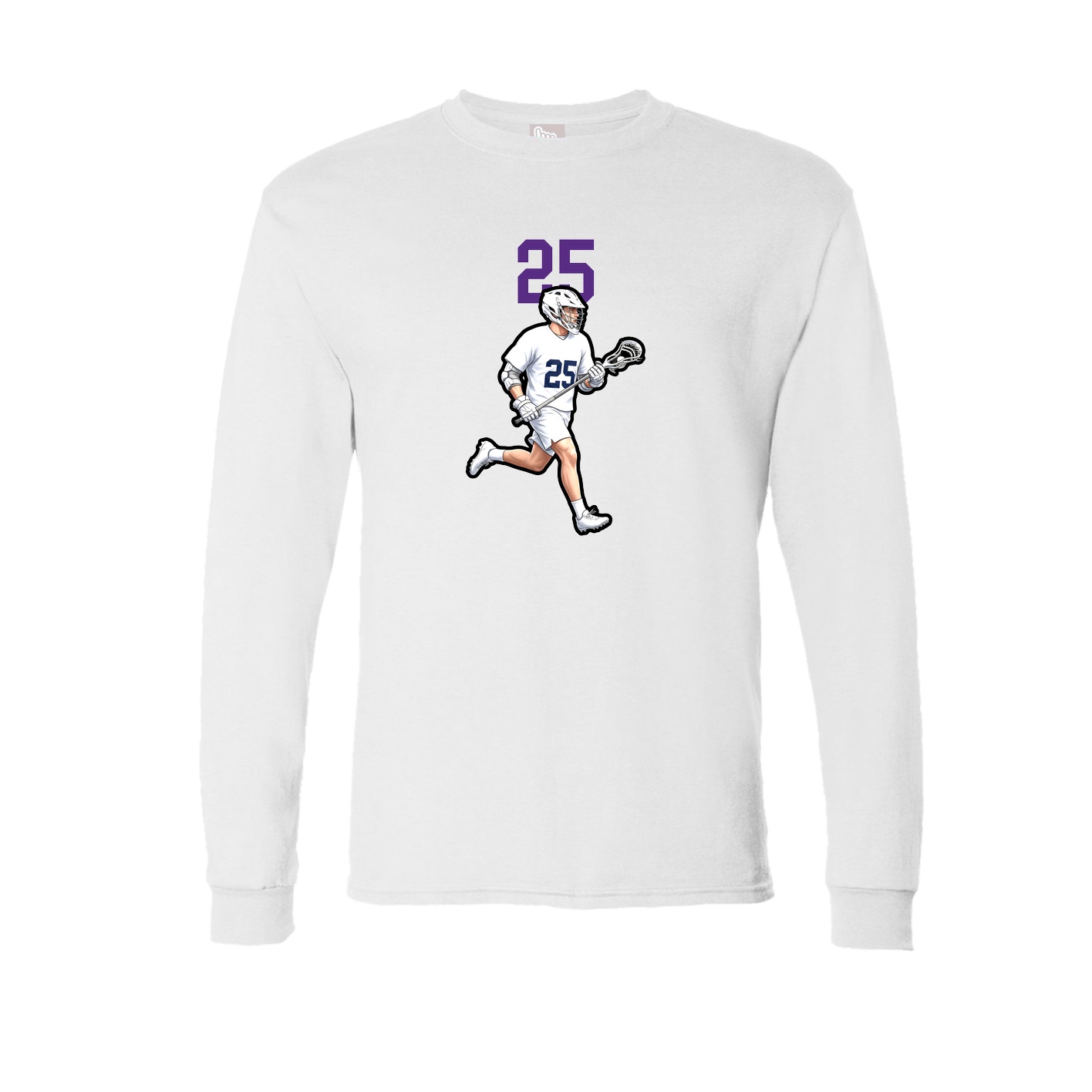 Long Sleeve Tee — Number Top in White
