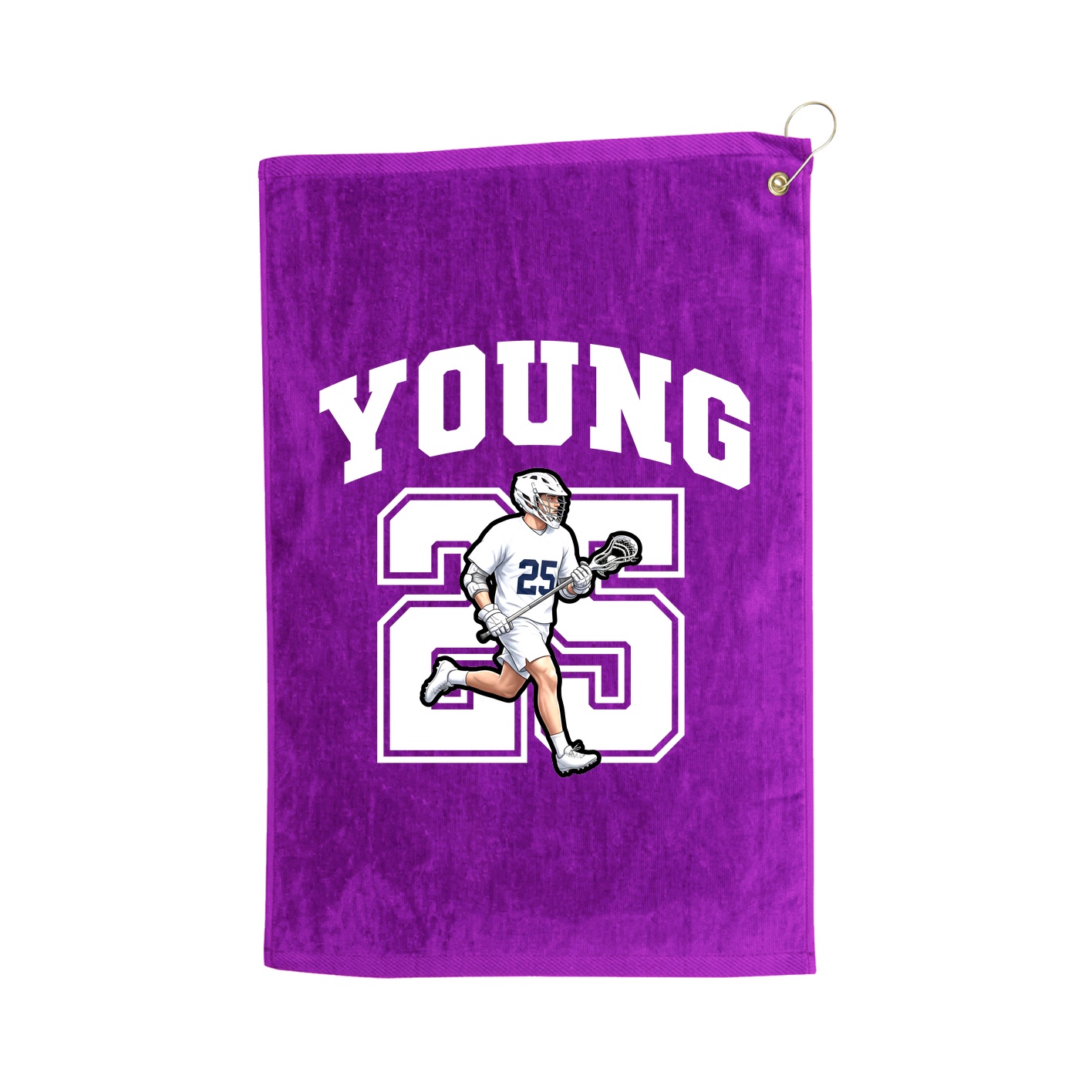 Golf Towel — Number in Purple