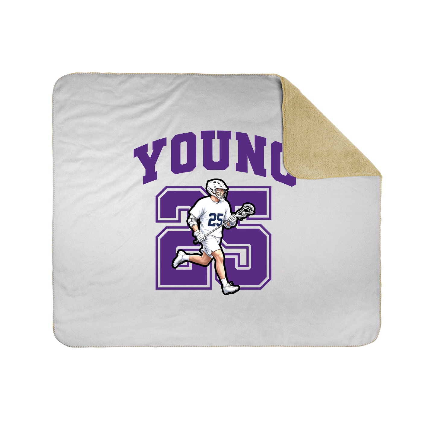 Throw Blanket — Number in White