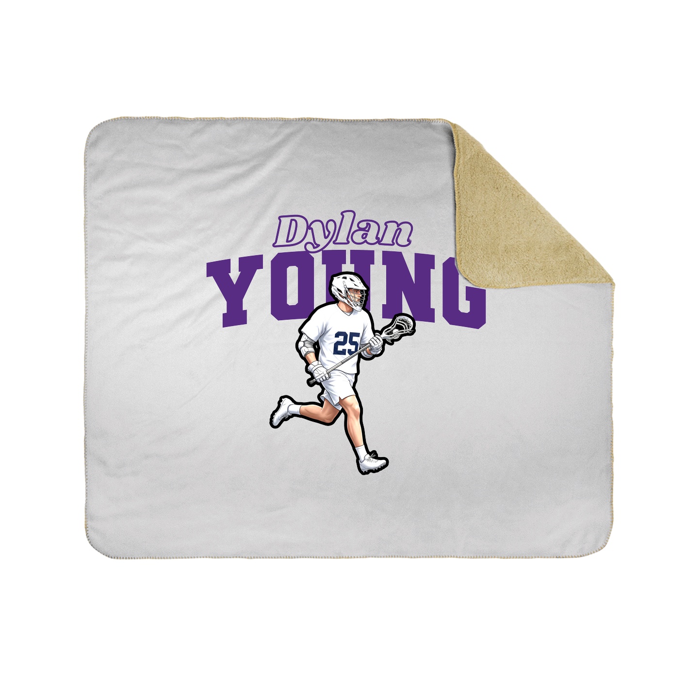 Throw Blanket — Name Arch in White