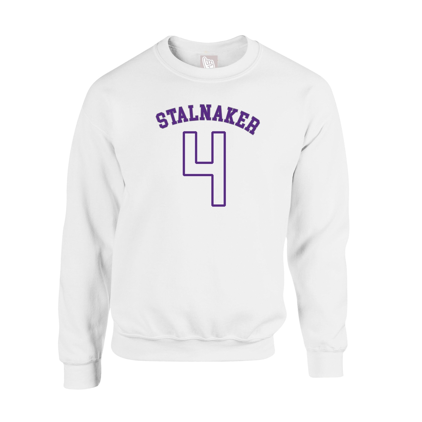 Fleece Crew — Shirsey Arch in White