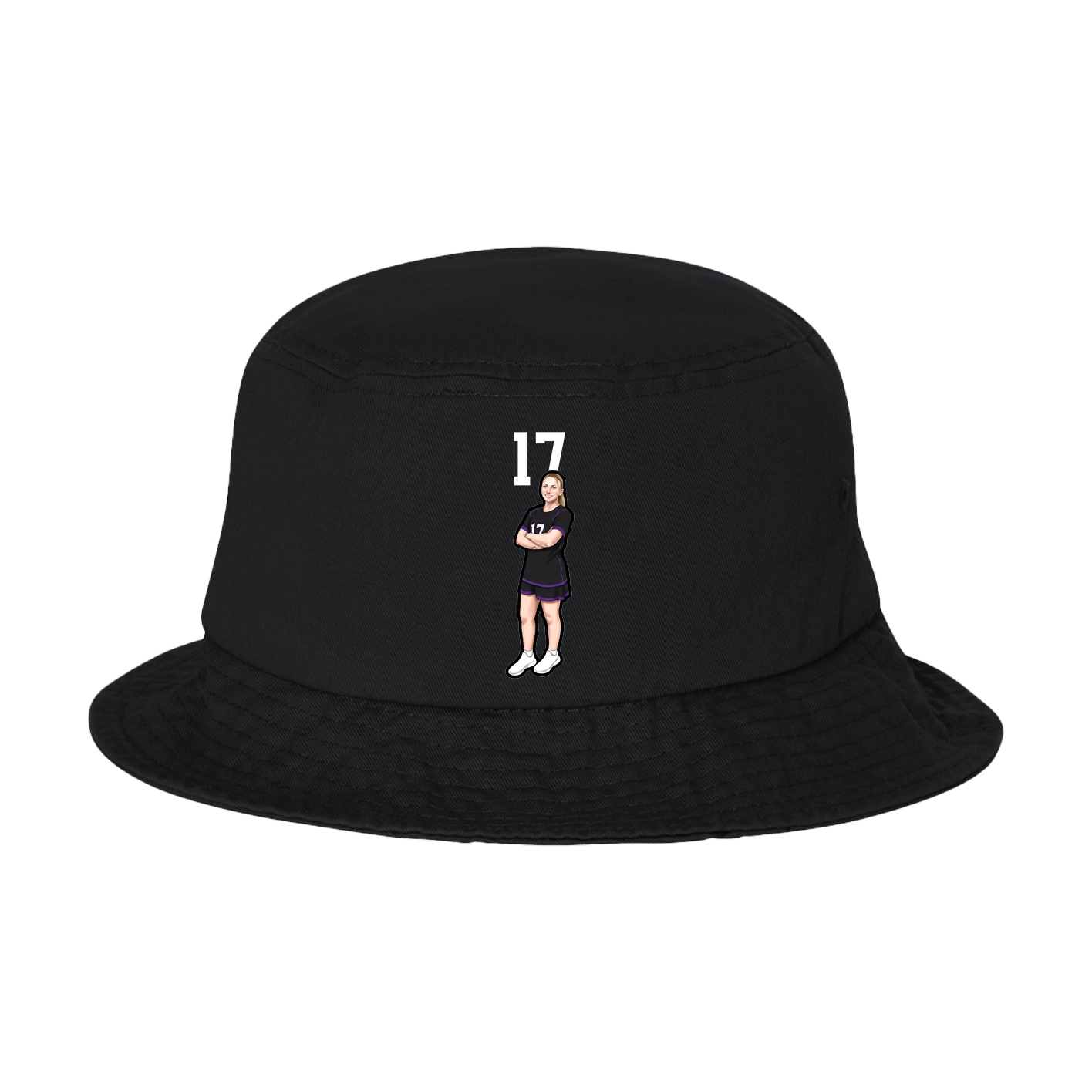 Bucket Cap — Number Top in Black