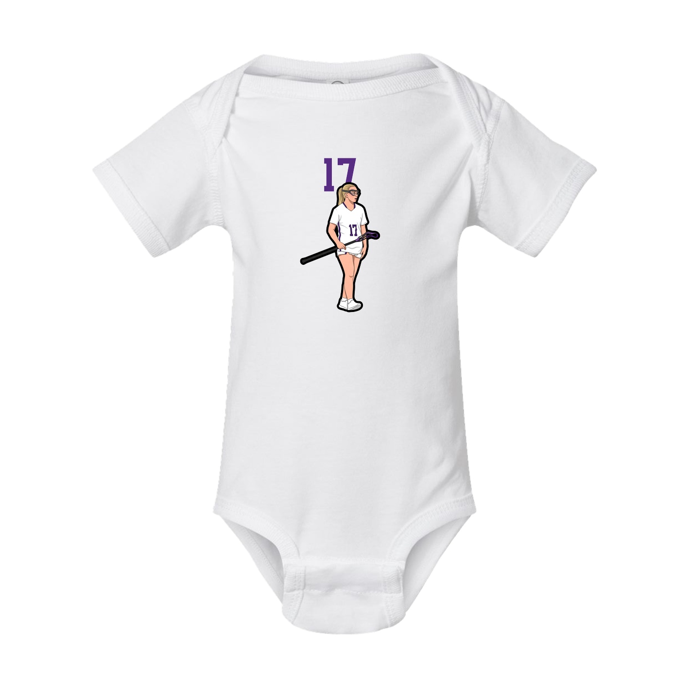 Baby Onesie — Number Top in White