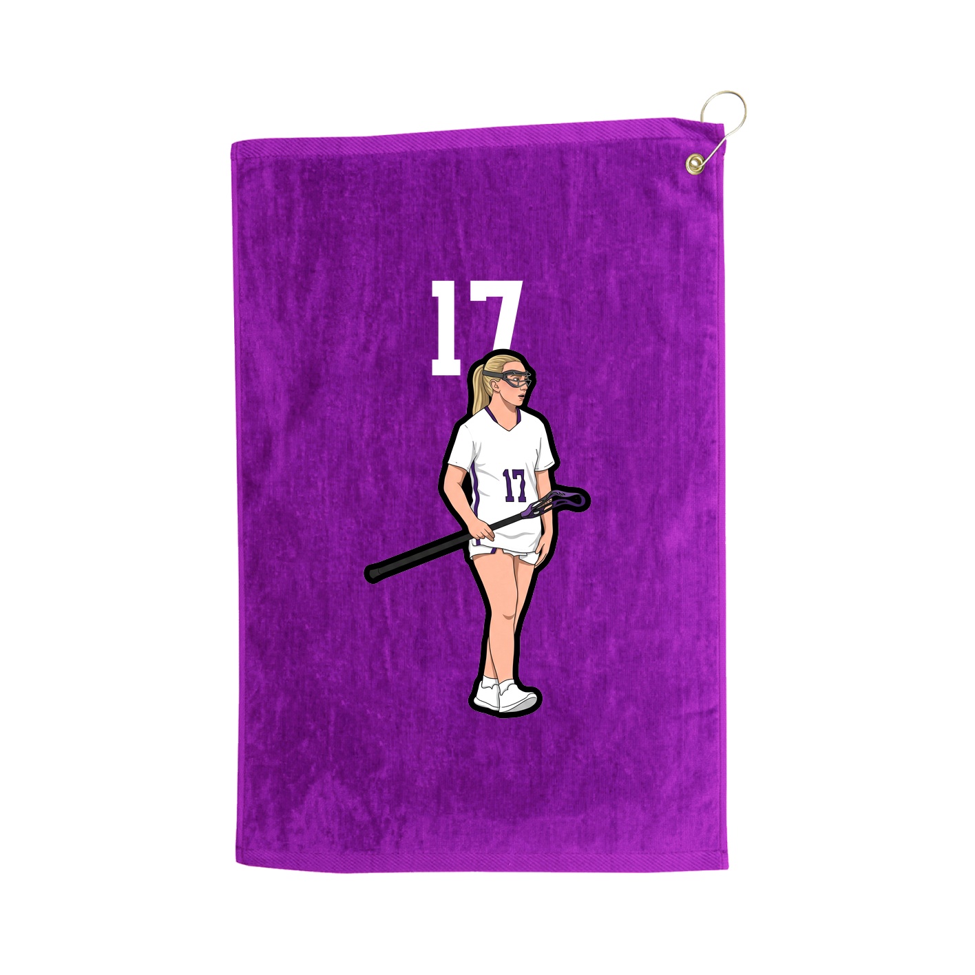 Golf Towel — Number Top in Purple