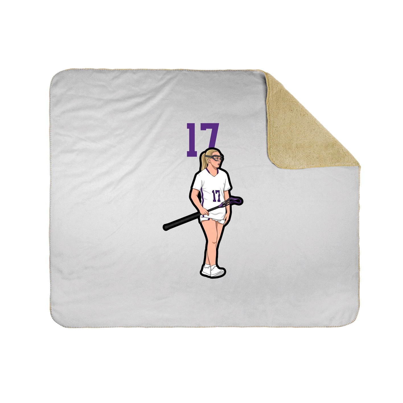 Throw Blanket — Number Top in White