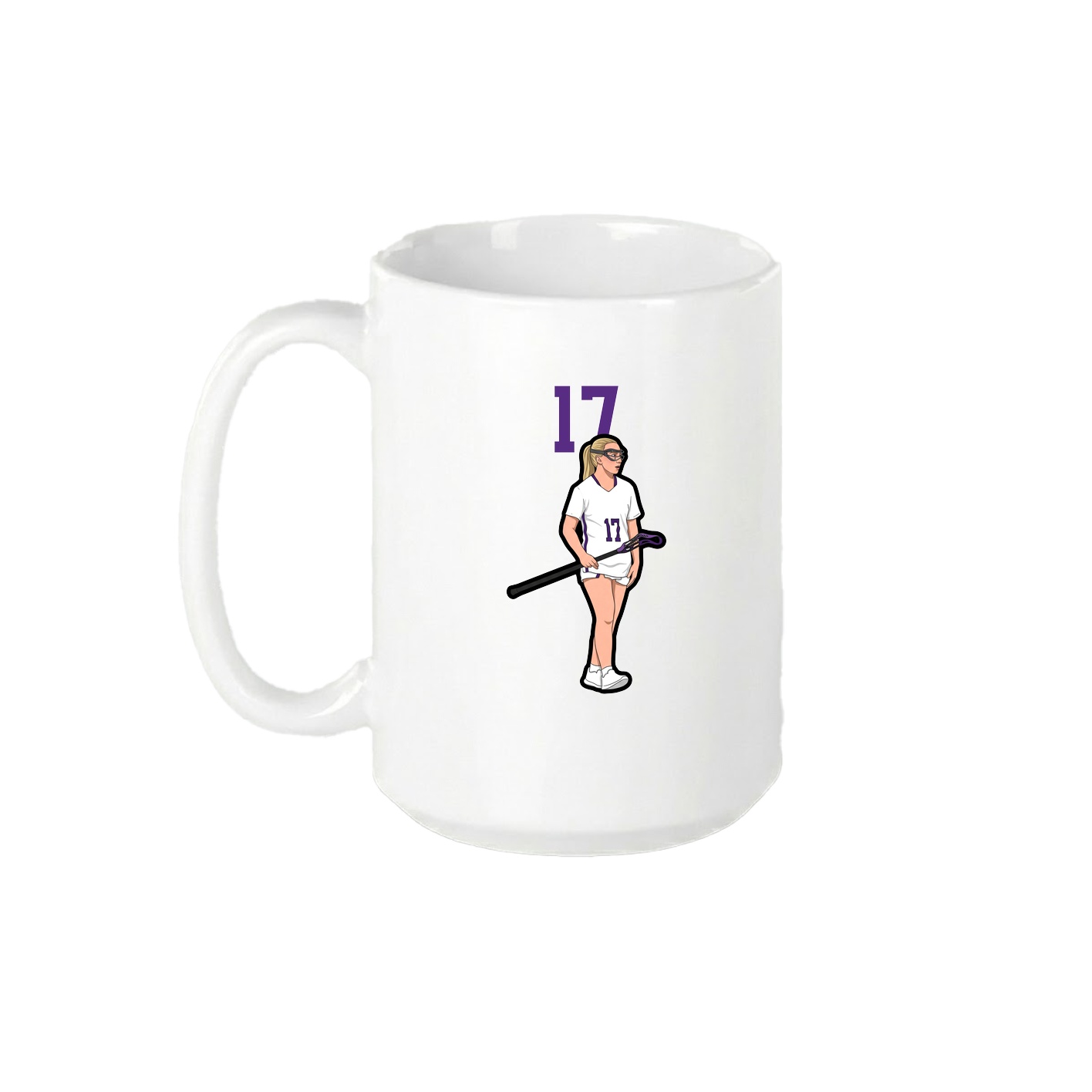 15oz Coffee Mug — Number Top in White