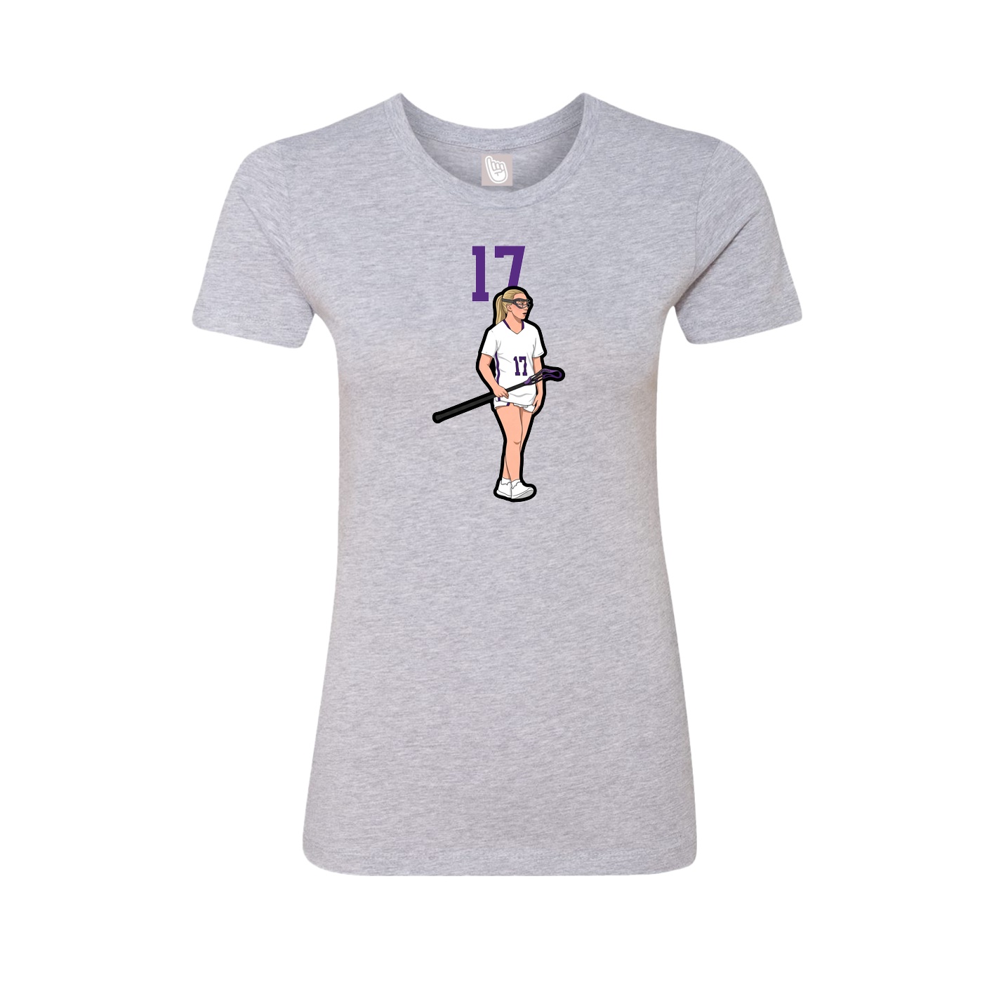 Womens Tee — Number Top in Grey