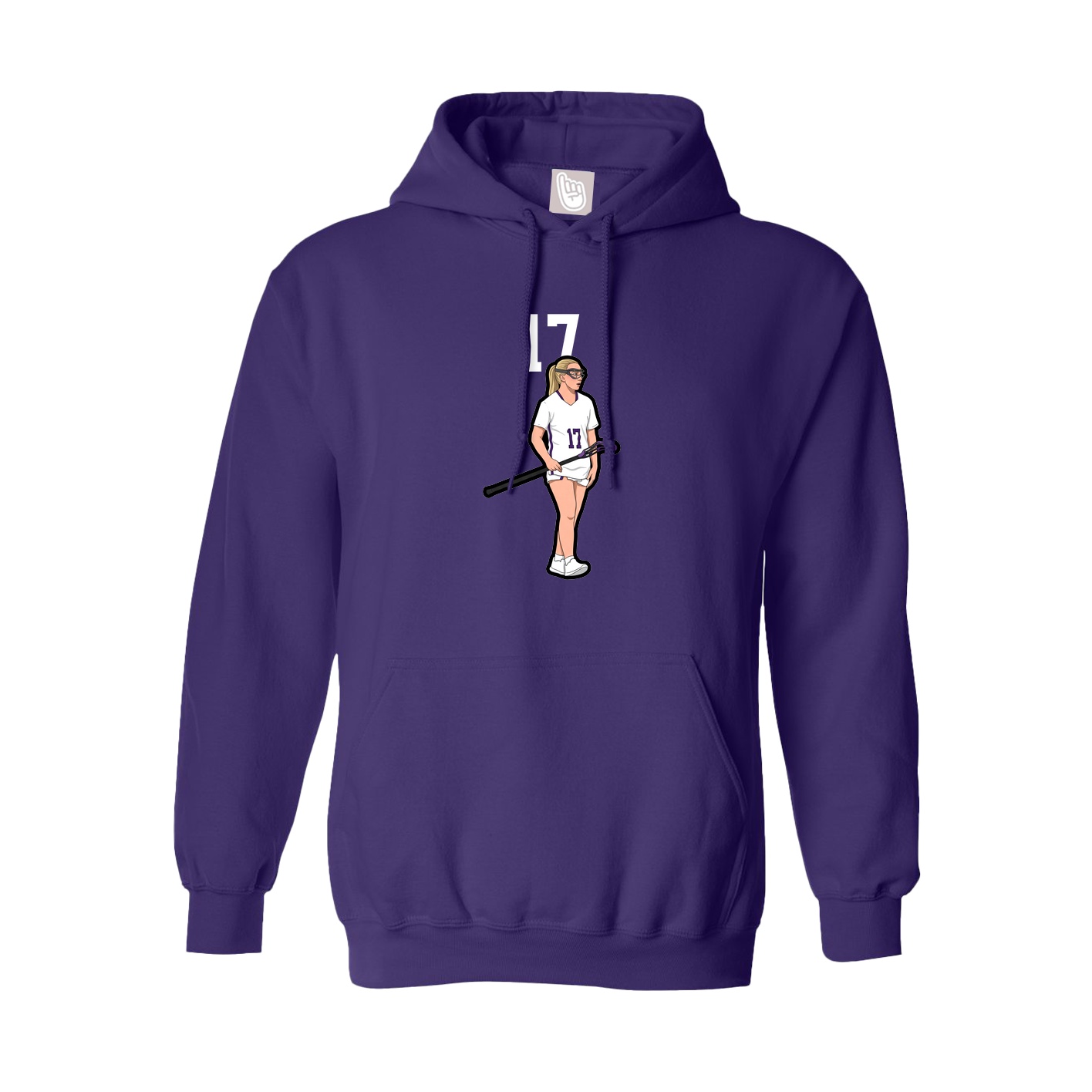 Hoodie — Number Top in Purple