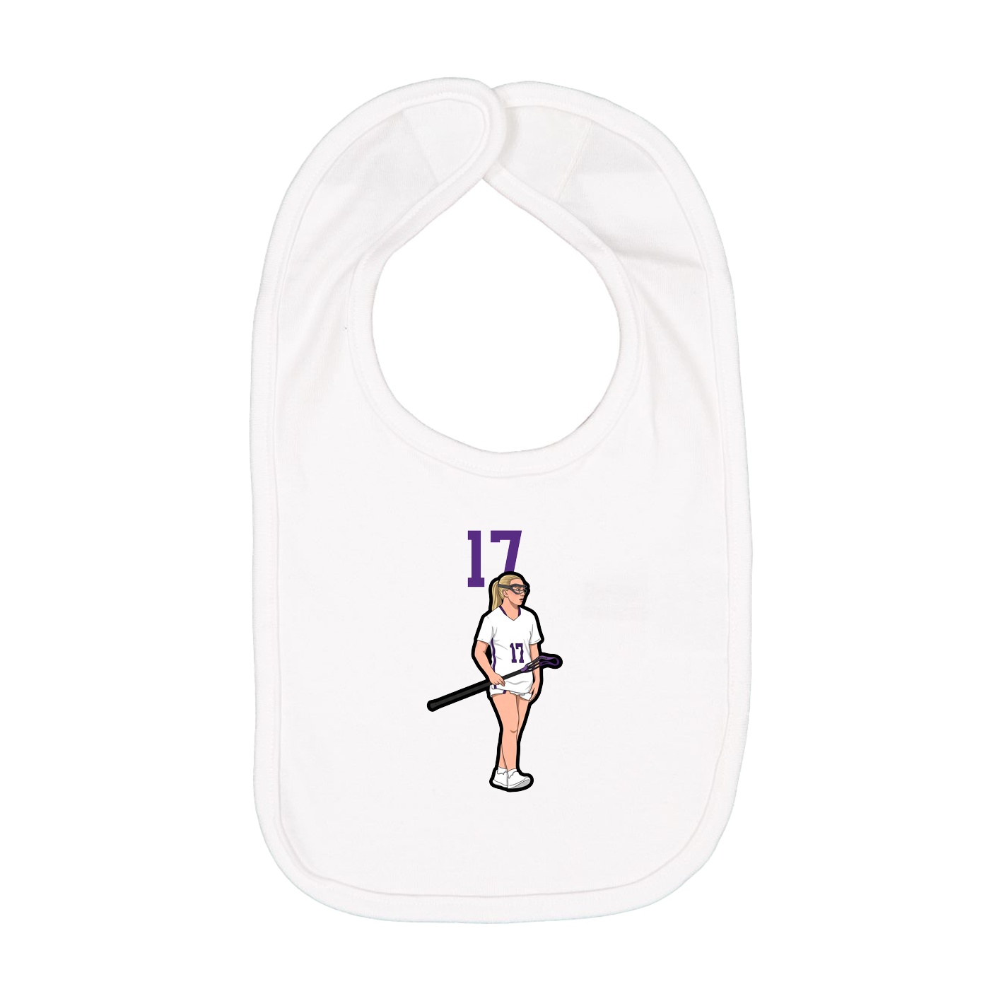 Infant Bib — Number Top in White