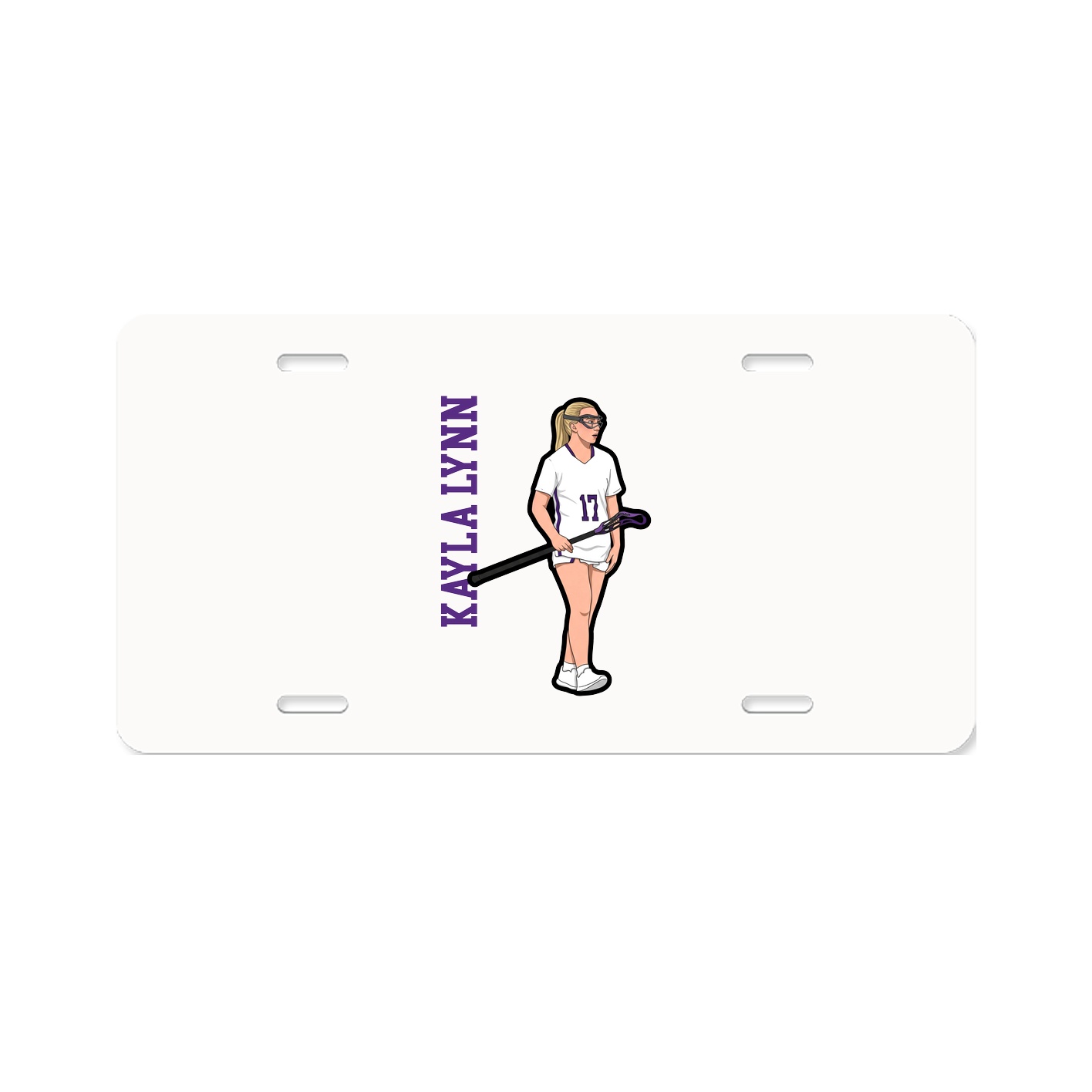 License Plate — Name Vertical in Classic