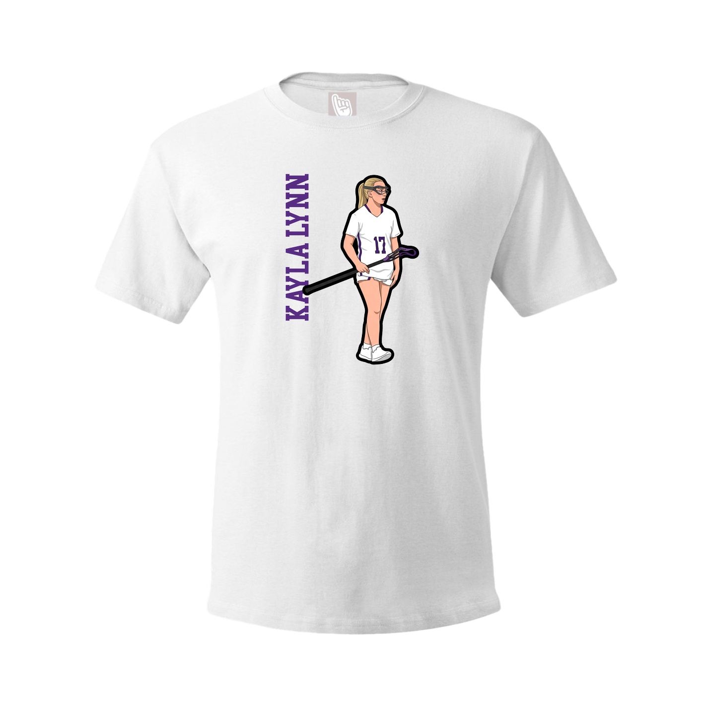 Tee — Name Vertical in White
