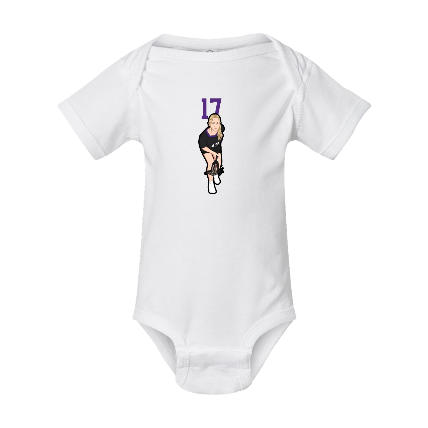 Baby Onesie — Number Top in White