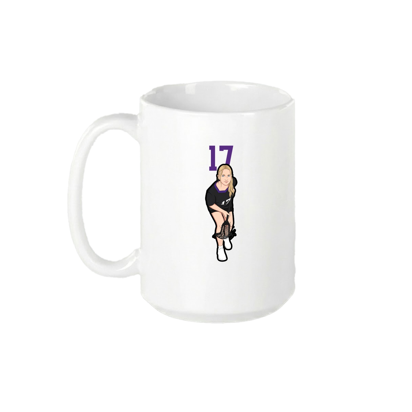 15oz Coffee Mug — Number Top in White
