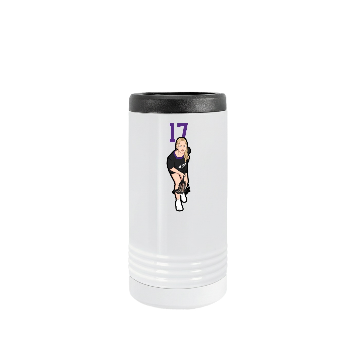 Slim Beverage Holder — Number Top in White