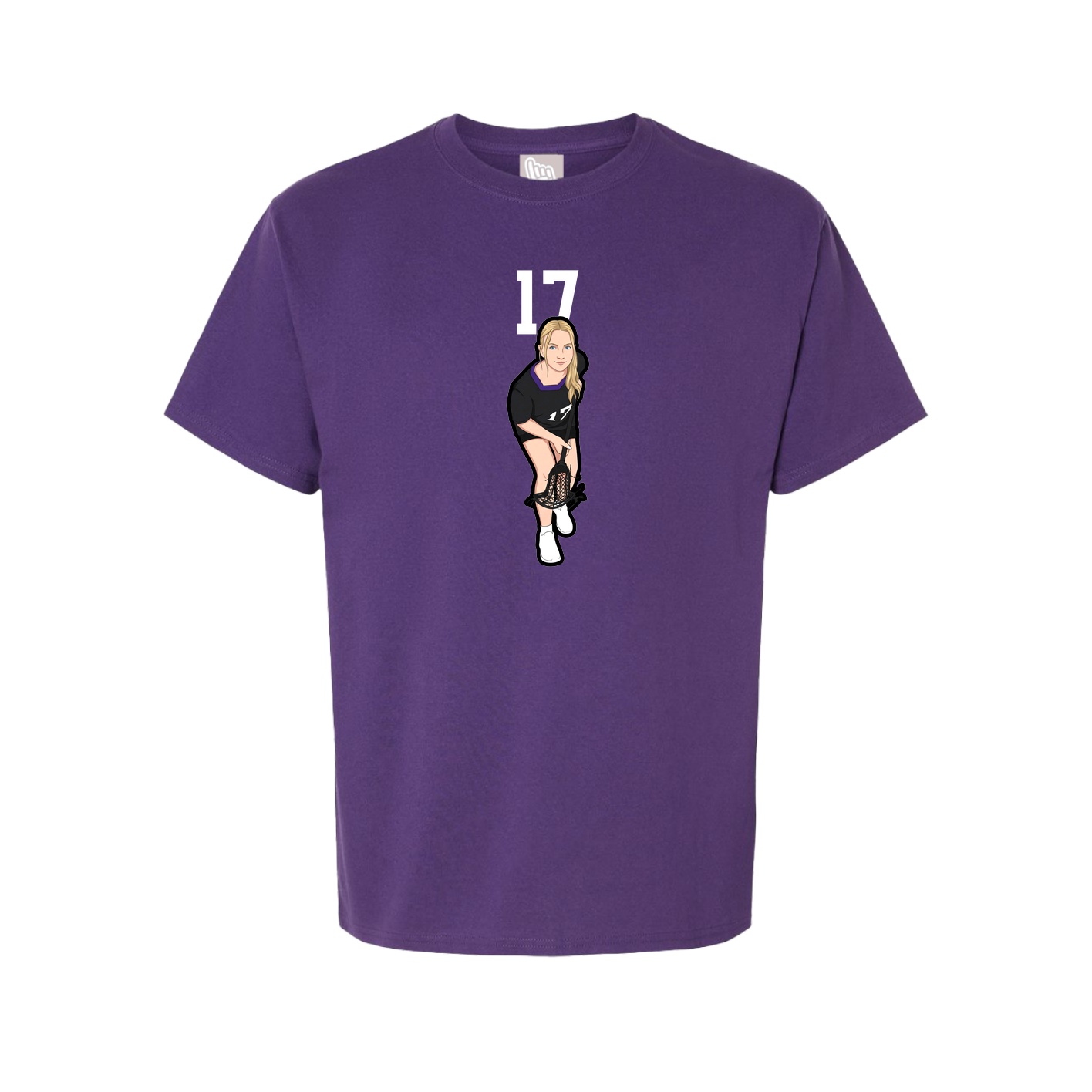 Youth Tee — Number Top in Purple