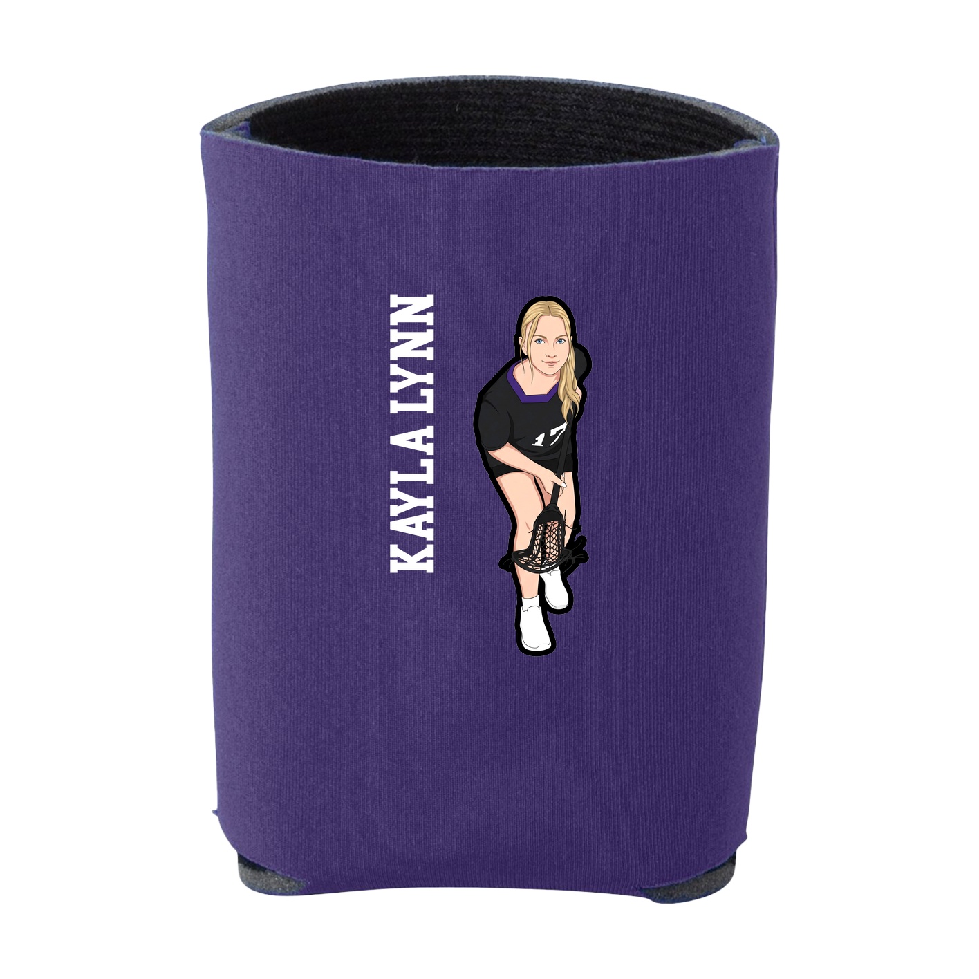 Can Holder — Name Vertical in Purple