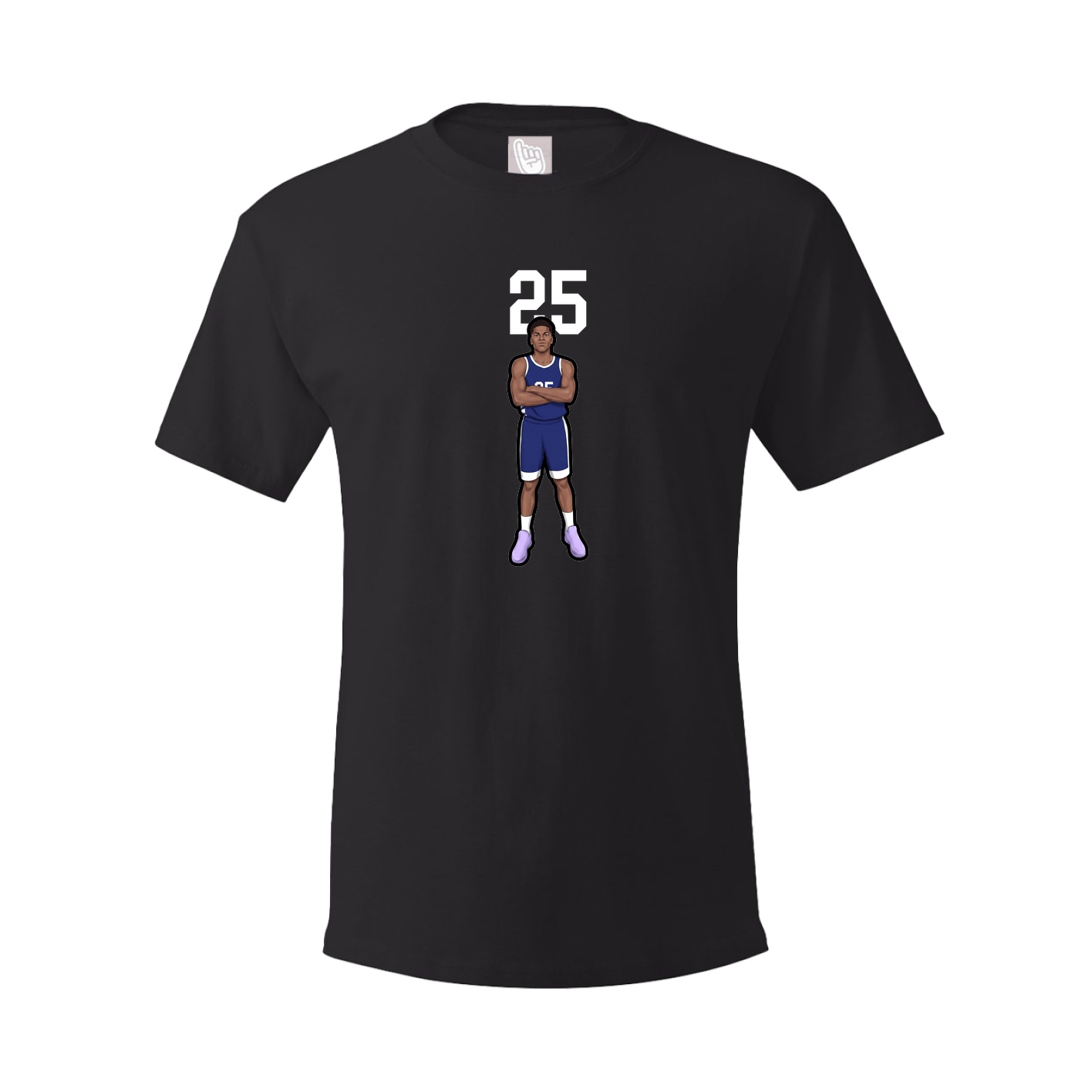 Youth Tee — Number Top in Black